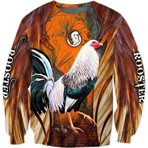 Premium Rooster Pattern 3D Printed Autumn Men Hoodies Unisex Casual Pullover Sweatshirts Streetwear sudadera hombre DW0582