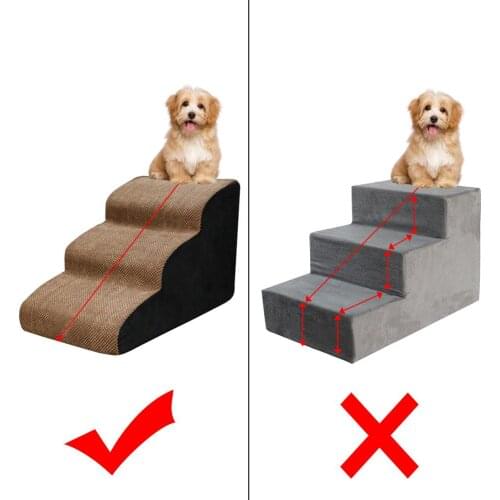 Pet Dog House Dog Stairs Pet 3 Steps Stairs For Small Dog Cat Pet Ramp Ladder Anti-slip Removable Dogs Bed Stairs Pet Supplies