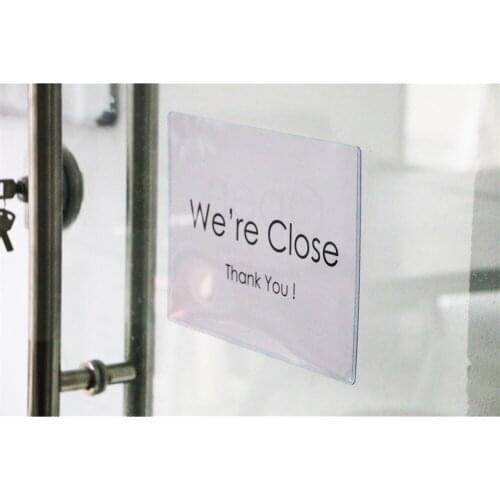 20pcs A5 Vinyl Pouch Sign Holder Tag Price Hard Card Case Label Sleeve Plastic Bag Pvc Envelope Protective Cover Sheet Pocket