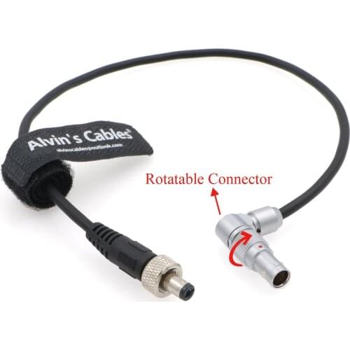 Z CAM E2 Flagship Rotatable Right Angle 2 Pin to Straight Lock DC Power Cable for Atomos Shinobi Ninja V Mount Adjustable
