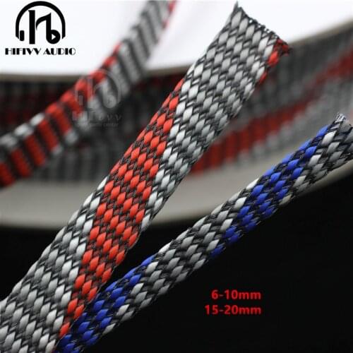 DIY cable sleeve wire 5M 6-20mm Shielding Sheathing Auto Wire Harnessing Pure copper Braided Cable Sleeves