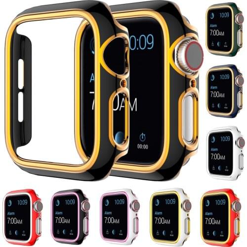 Protective Shell Frame for Apple Watch Series 6/5/4SE 44mm PC Hard Cover Bumper for iWatch 3 2 42mm 40mm 38mm Case Accessories