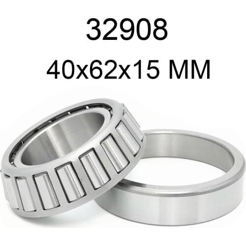 40X62X15 mm metric 32908 tapered roller bearing for 40mm shaft
