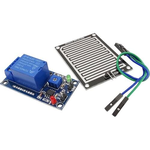 1Pcs DC 5V 12V One Channel Sensor Relay Relais Module Rain Water Sensor Raindrops Detection Module for Arduino Robot Kit