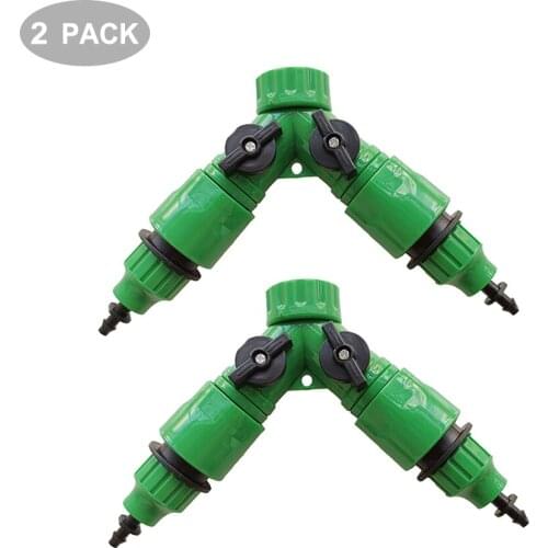 2Pcs with 1/2 inch quick connector dual way connection adapter garden garden agriculture irrigation water pipe quick adapter