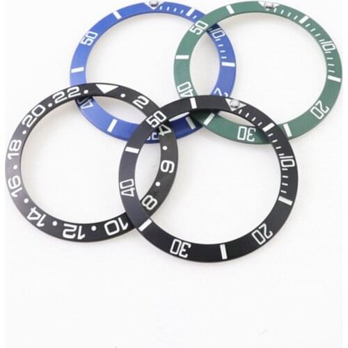 38mm Full Luminous Watch Ceramic Bezel Insert For SKX007/009/011 Submariner Style Replacement Repair Accessories 4 Options