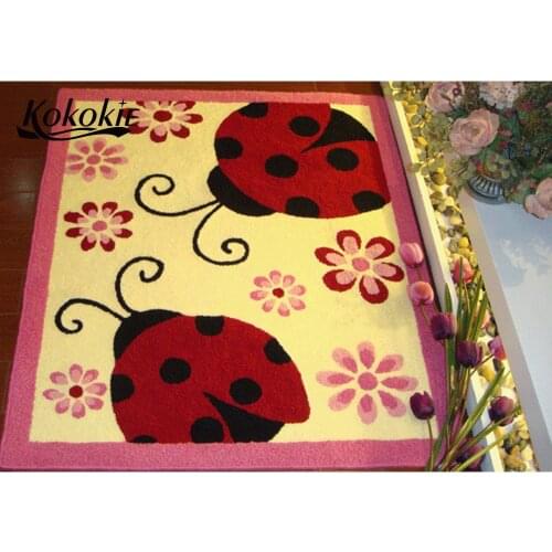 DIY latch hook kits rug vloerklee diy tapijt cross stitch embroidery yarn needlework kits knooppakket insect cushion Crocheting