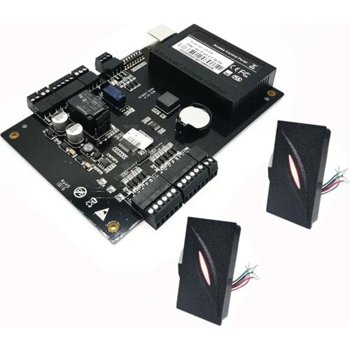 C3-100 One Door Lock Controller Panel RFID Card Access Control System with Slave Reader and No Touch Exit Button