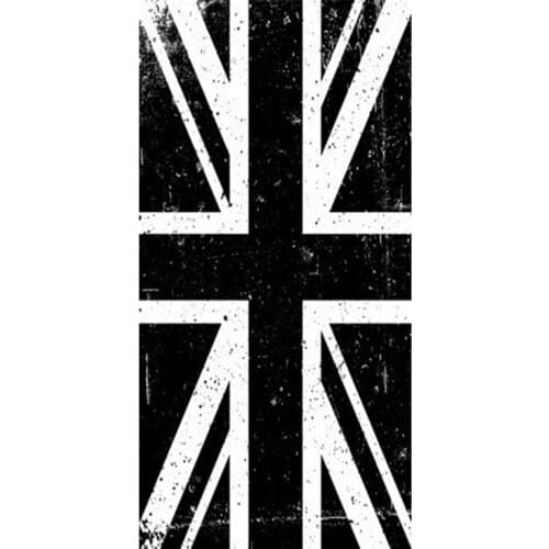 Black White Grunge Union Jack Flag Towel UK Flag Beach Travel Towels Retro British Flag of United Kingdom Face Kitchen Towels
