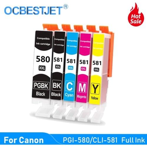 PGI-580 CLI-581 PGI-580XXL Ink Cartridge For Canon PIXMA TR7550 TR8550 TS705 TS6350 TS6351 TS8150 TS8251 TS8350 TS8351 TS9150