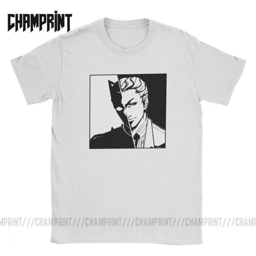 Yoshikage Kira Jojos Bizarre Adventure T Shirt Men Cotton T-Shirts Joestar Anime Blood Otaku Crusaders Tee Short Sleeve Big Size