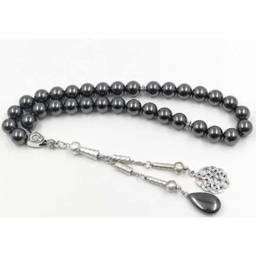 Hematite Tasbih misbaha muslim 33 prayer beads islamic stone Rosary bracelet gifts Arab accessories jewelry