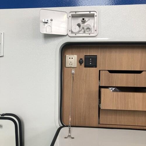 Gravity Inlet Threaded Accessories Square With Keys Screws Hatch Cover Water Intake Lockable RV Trailer Caravan Plastic Parts