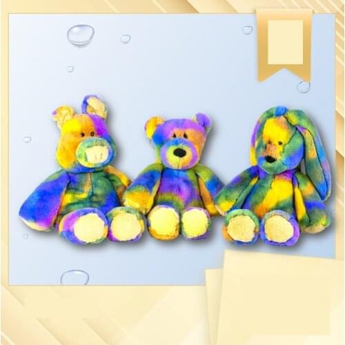 Kawaii Unicorn Doll Rainbow Bear Stuffed Gift For Children Coloful Plushies Toy Rabbit Anime Pig