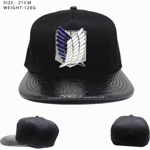 Attack on Titan Casual Baseball Hats Adult Canvas Snapback Boys Girls Adjustable Trucker Sun Hat Hip Hop Cap Cosplay Golf Caps