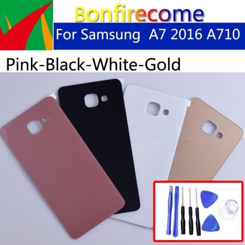A710 For Samsung Galaxy A7 2016 A710 A710F A7100 Housing Battery Cover Back Cover Case Rear Door Chassis Shell Replacement