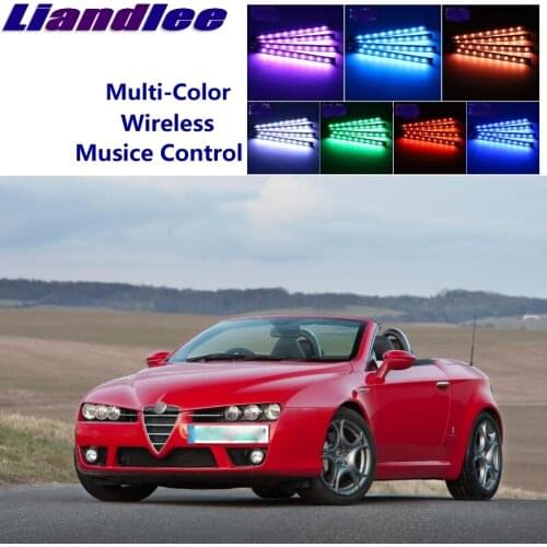 LiandLee Car Glow Interior Floor Decorative Atmosphere Seats Accent Ambient Neon light For Alfa Romeo Brera Spider AR