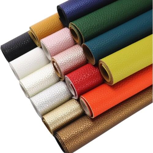 A4 Sheet 30x21cm Black White Red Litchi Synthetic Faux PU Leather Fabric For Bows Handbags Sewing Craft DIY 1pieces H0402