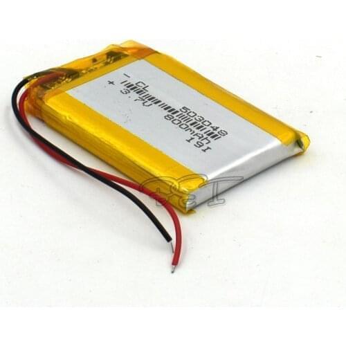 10Pcs 3.7V Lithium Navigator Rechargeable Li-polymer Battery 503048 800mAh Li-Po MP4 Batteries GPS MP3 MP5 Li-ion Cell Speaker