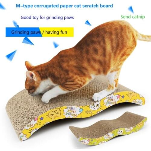 M-type corrugated paper cat scratch board 4CM thick high density supplies