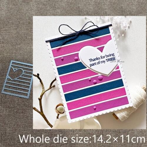 XLDesign Craft Metal Cutting Dies stencil mold Heart Stripes Cover scrapbook Album Paper Card Craft Embossing die cuts