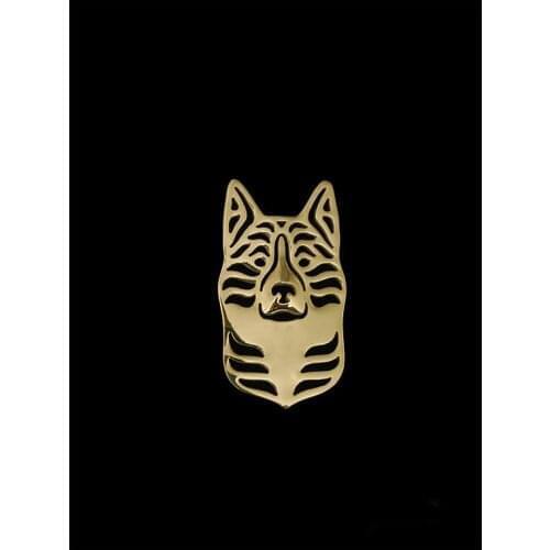 Trendy Karelian Bear Dog large brooche for women plate silver fashion jewelry 1pcs