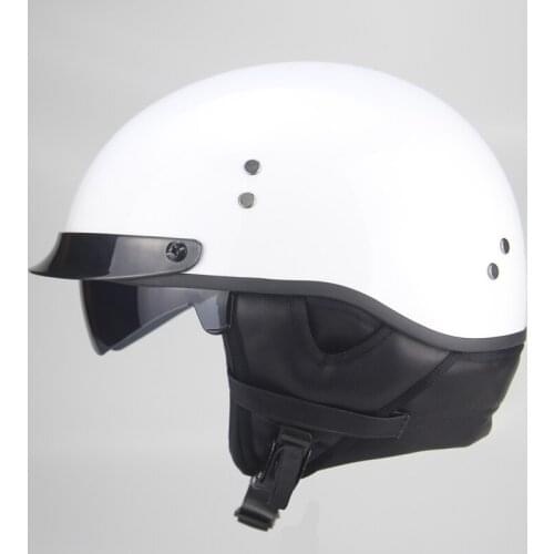 Motorcycle helmet cascos para moto open half face casco moto vintage jet capacetes de motociclista with lens Visors