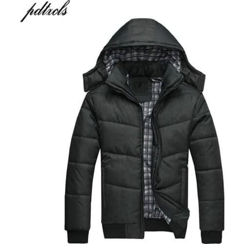 2018 Hot Jacket Mens Winter Jacket Big Size M-4XL New Arrival Casual Slim Cotton With Hooded Parkas Casual Masculino Fshion