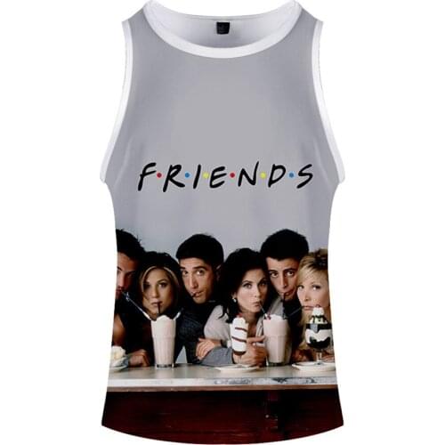U.S. Classical TV series friends 3d Gym Tank Top Men Fitness sleeveless shirt fashion Singlet Bodybuilding Tank Tops summer vest