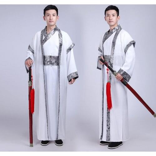 Men Stage Costumes Hanfu Chinese Folk Traditional Performance Clothing Ancient National Clothes Festival Dancer Outfit DC1147