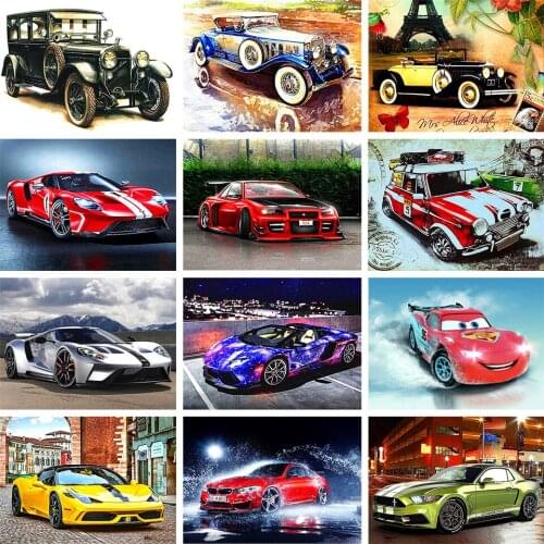 5D DIY Diamond Painting Car Rhinestone Art Mosaic Picture Cross Stitch Kit Full Diamond Embroidery Beaded Home Decor Gifts