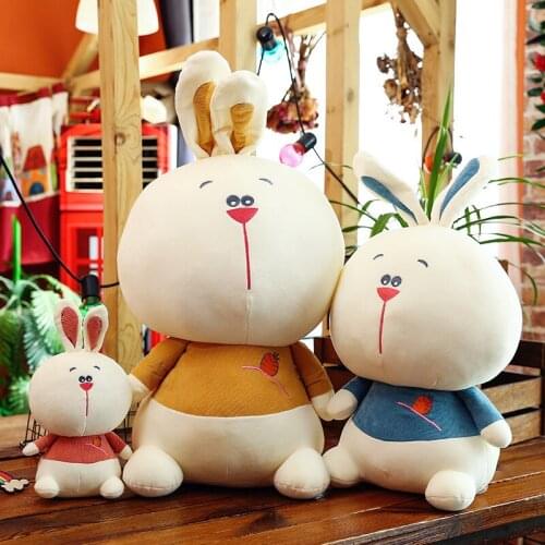 35-85cm New Kawaii Down Cotton Rabbit Soft Stuffed Plush Toy Childrens Doll For kids Girl Holiday Birthday New Year Gift
