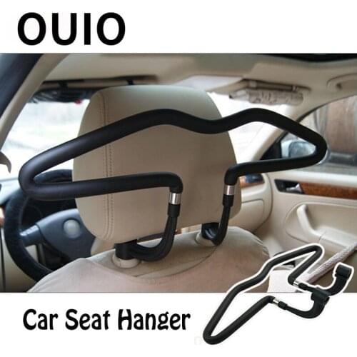 OUIO 1Pcs Car headrest stainless steel hanger coat for Mazda 6 CX-5 BMW E46 E39 Mini Cooper Audi A4 B6 B8 A3 A5 Ford Fiesta Kuga