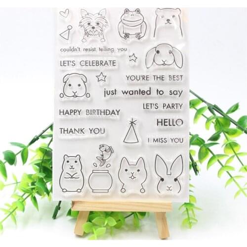 PEEK-A-BOO PALS Transparent Clear Silicone Stamps for DIY Scrapbooking/Card Making/Kids Fun Decoration Supplies 476