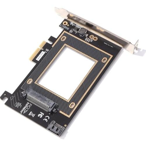 2.5-inch NVMe SSD Adapter Card Replacement PCI-E X16 to U.2 SFF8639 Riser Expansion Card for Windows 10/8/8.1