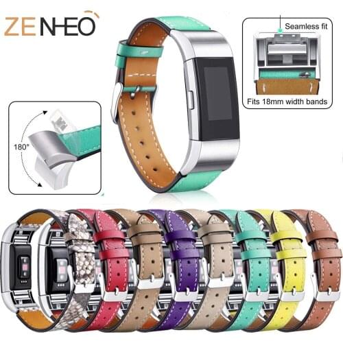 Genuine leather strap for fitbit charge 2 band bracelet Leather strap Replacement wrist bracelet correa for fitbit charge 2