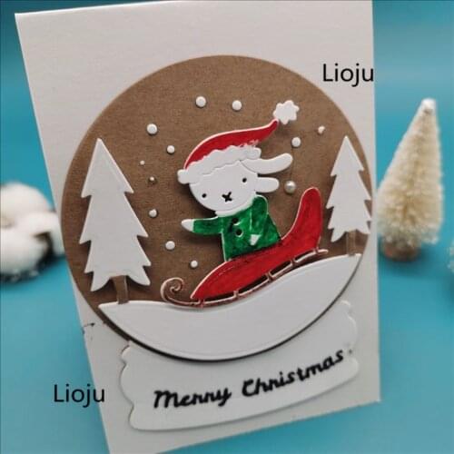 Christmas sleigh metal cutting dies mold New 2020 Scrapbook paper craft knife mould blade punch stencils dies