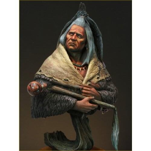 Assembly Unpainted Scale 1/10 Blackfoot Raven Bearer bust figure Historical Resin Model
