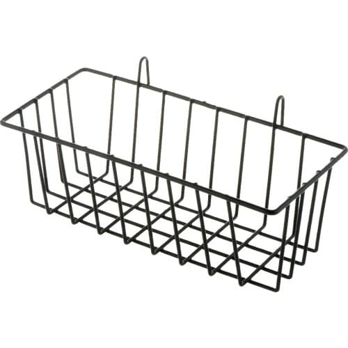 Grid Tall Storage Basket Metal Wire Hanging Basket for Bathroom Storage/ Over The Cabinet with 2 Hook Wire Wall Storage Basket