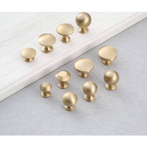 Spherical Round Brass Drawer Pulls Handles Dresser Cabinet Door Knob Home Kitchen Hardware