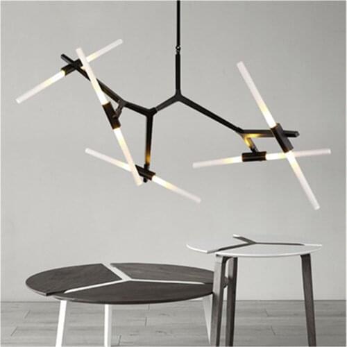 Indoor LED modern chandelier interior decoration home lighting creative design living room bedroom lamp / AC 220V warm light