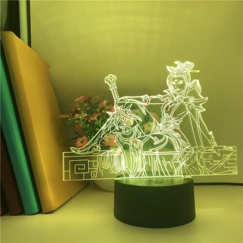 Plug In LED Night Light Gaming Room Decor Riven Image The Exile Atmosphere Desk Lamp with Lava Base Remote Control Nightlight