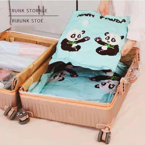 High Capacity Vacuum Bag Compressed Organizer Package For Quilts Clothes Space Saving Clear Sealed Foldable Storage Bag 2pcs