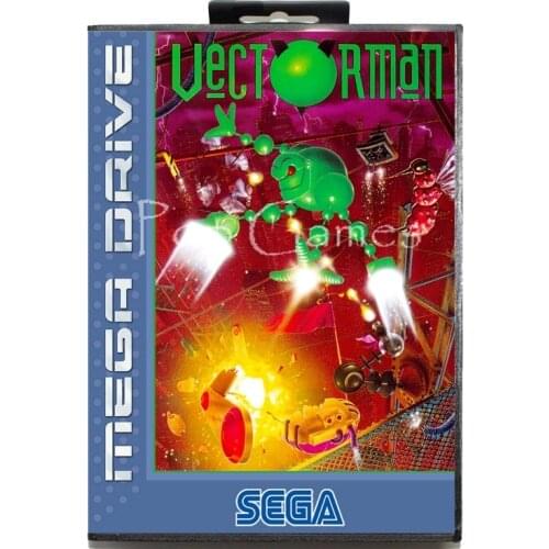 Vectorman with Box for 16 bit Sega MD Game Card for Mega Drive for Genesis Video Console