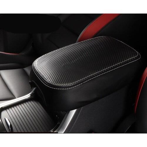 Carbon Fibre Leather Center Armrest Protective Cover For Great Wall Haval H4 2018 CAB213