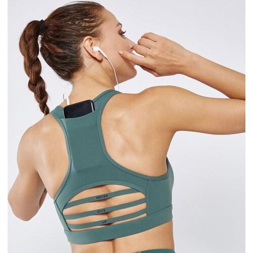 Fanceey Seamless Sports Bra Top Fitness Women Racerback Running Crop Tops Pink Workout Padded Yoga Bra High Impact Activewear