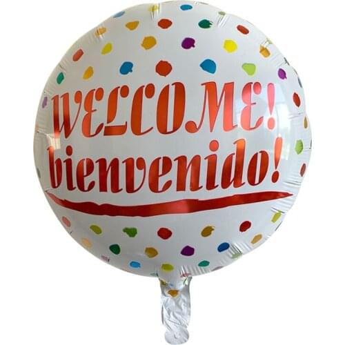 10pcs 18inch Welcome Bienbenido Letter Foil Balloons Welcome Back to Home Event Party Supliers Inflatable Air Balls Decoration