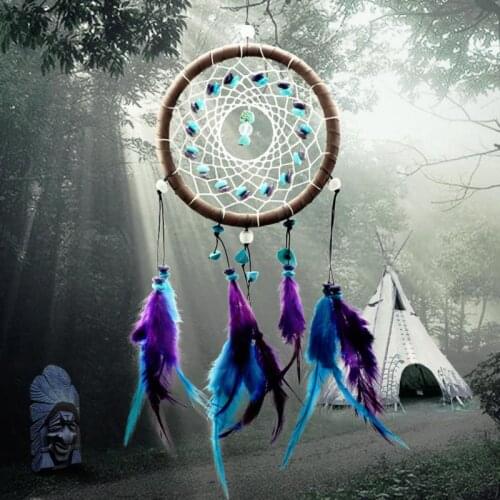 12 pcs Wind Chimes Indian Style Feather Pendant Dream Catcher Home Decor Hanging Decoration Nice Gift