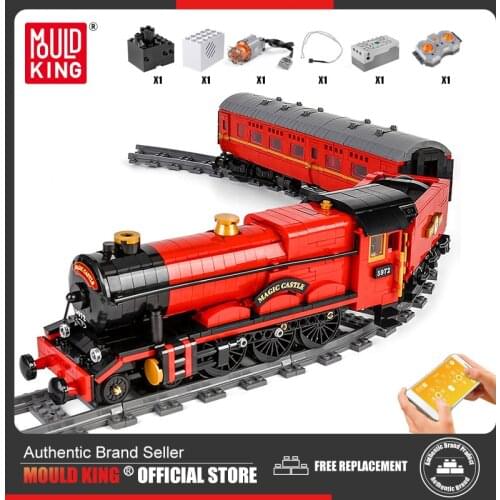 MOULD KING High-Tech The Motorized Magic Remote Control Train Model Building Blocks Assembly Bricks Kids Toys Christmas Gifts