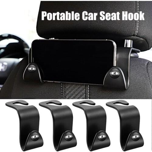 2/4Pcs Portable Car Seat Back Hook Holder Hanger Bag Cloth Interior Accessories For Lada Vesta Niva Samara Kalina Largus Priora
